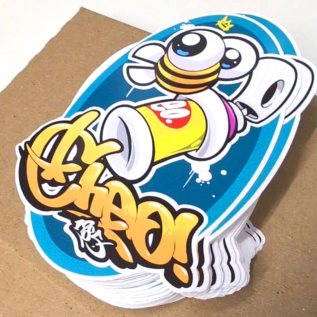 2 Metres of Custom Die Cut Stickers